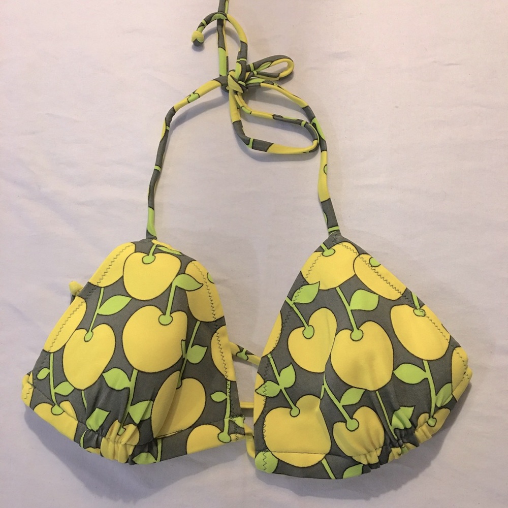 NWT yellow apple JCrew bikini top szL